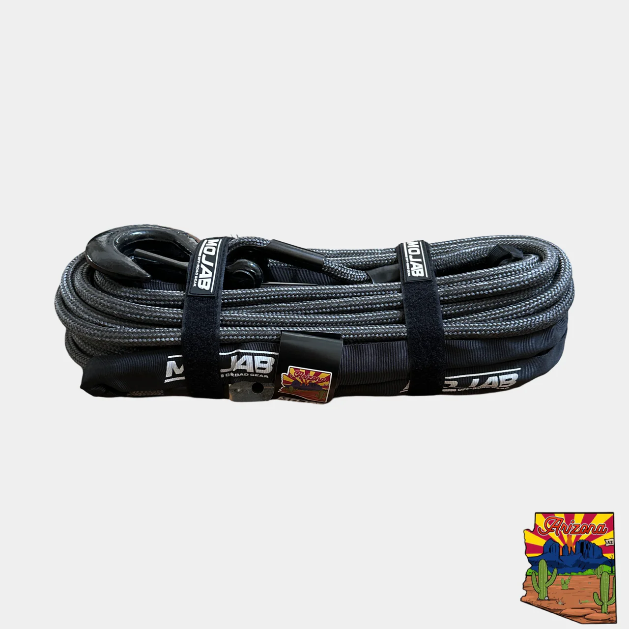1/2'' x 78' Double Braided Winch Rope with removeable forged winch hook - Image 2