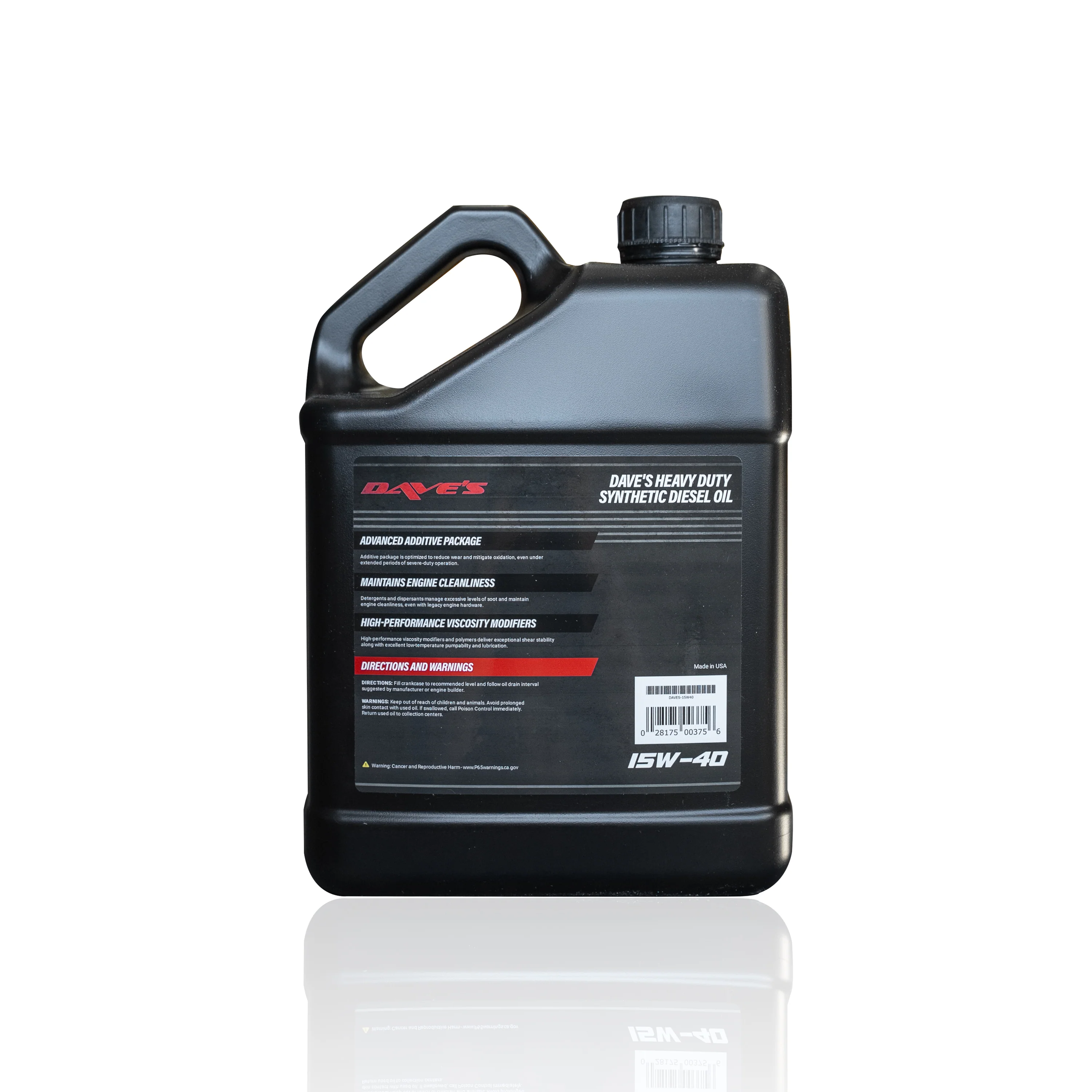 Dave's Heavy duty synthetic diesel oil 15W-40 (1 gallon) - Image 2
