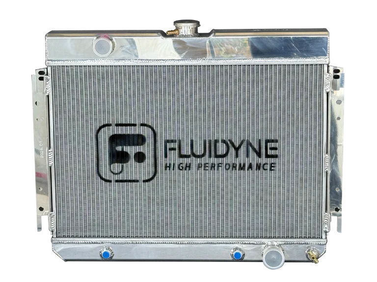 1963-1968 GM Chevy Car Automatic Polished Aluminum Radiator 28x22 - 1963-1968 GM Chevy Car 4 Row Automatic Polished Aluminum Radiator 28x22