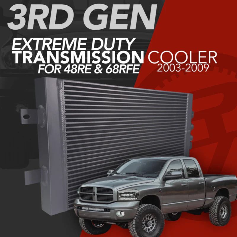 2003 - 2009 3RD GEN 48RE FLUIDYNE EXTREME DUTY BAR PLATE COOLER *2003 - 2007 48RE REQUIRES LINE KIT TLK.48.0307BP* RT-48-0309BP