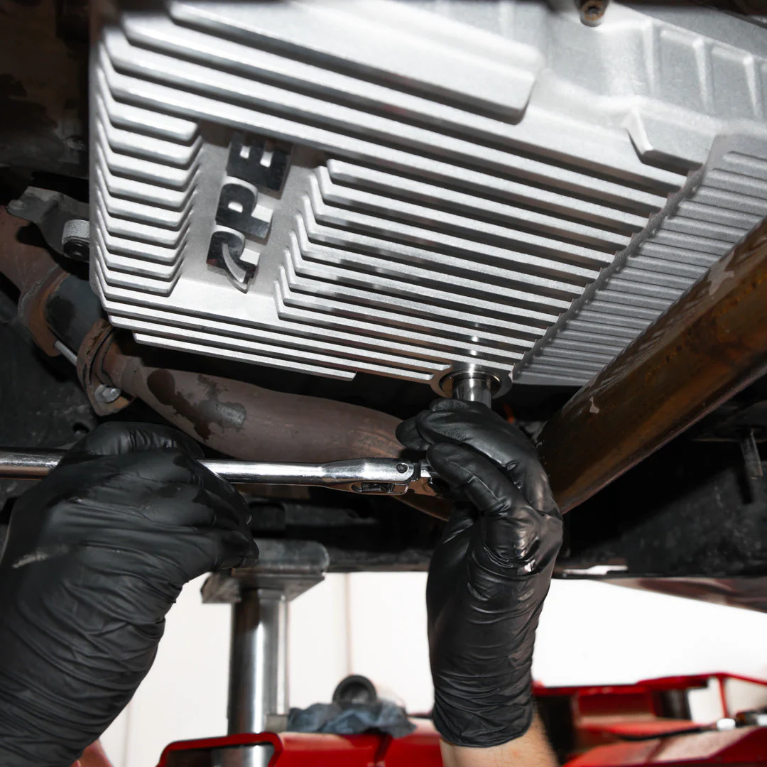 2005-2019 Jeep/Dodge/Chrysler w/ WA580, W5A580, NAG1 Transmission Heavy-Duty Cast Aluminum Transmission Pan Brushed 228053510 - Image 4