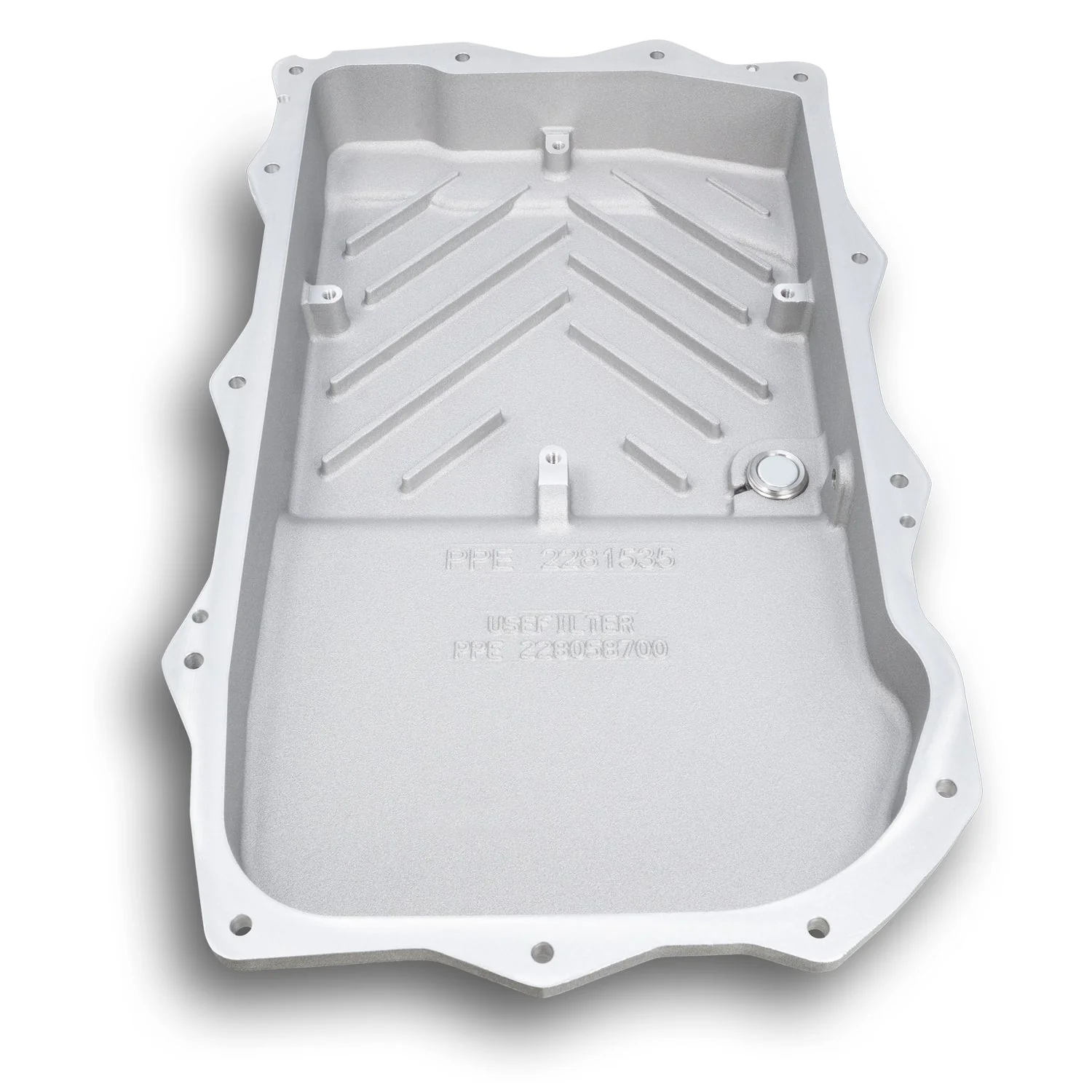 2018-2022 Jeep Wrangler JL/JT w/ 850RE Transmission Heavy-Duty Cast Aluminum Transmission Pan Raw 228153500 - Image 3