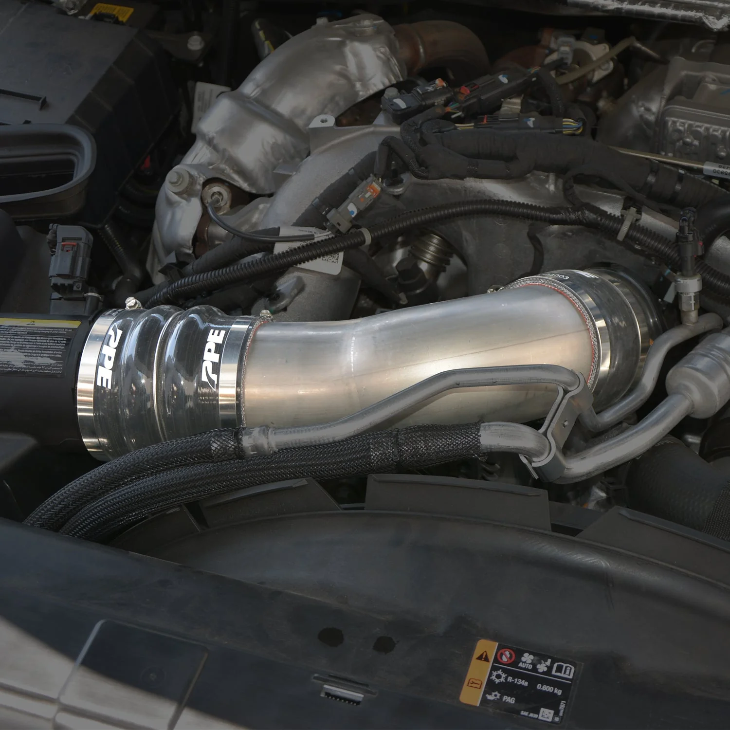 2020-2023 GM 6.6L Duramax Turbo Inlet Upgrade Kit Polished PPE Diesel 115020130 - Image 2
