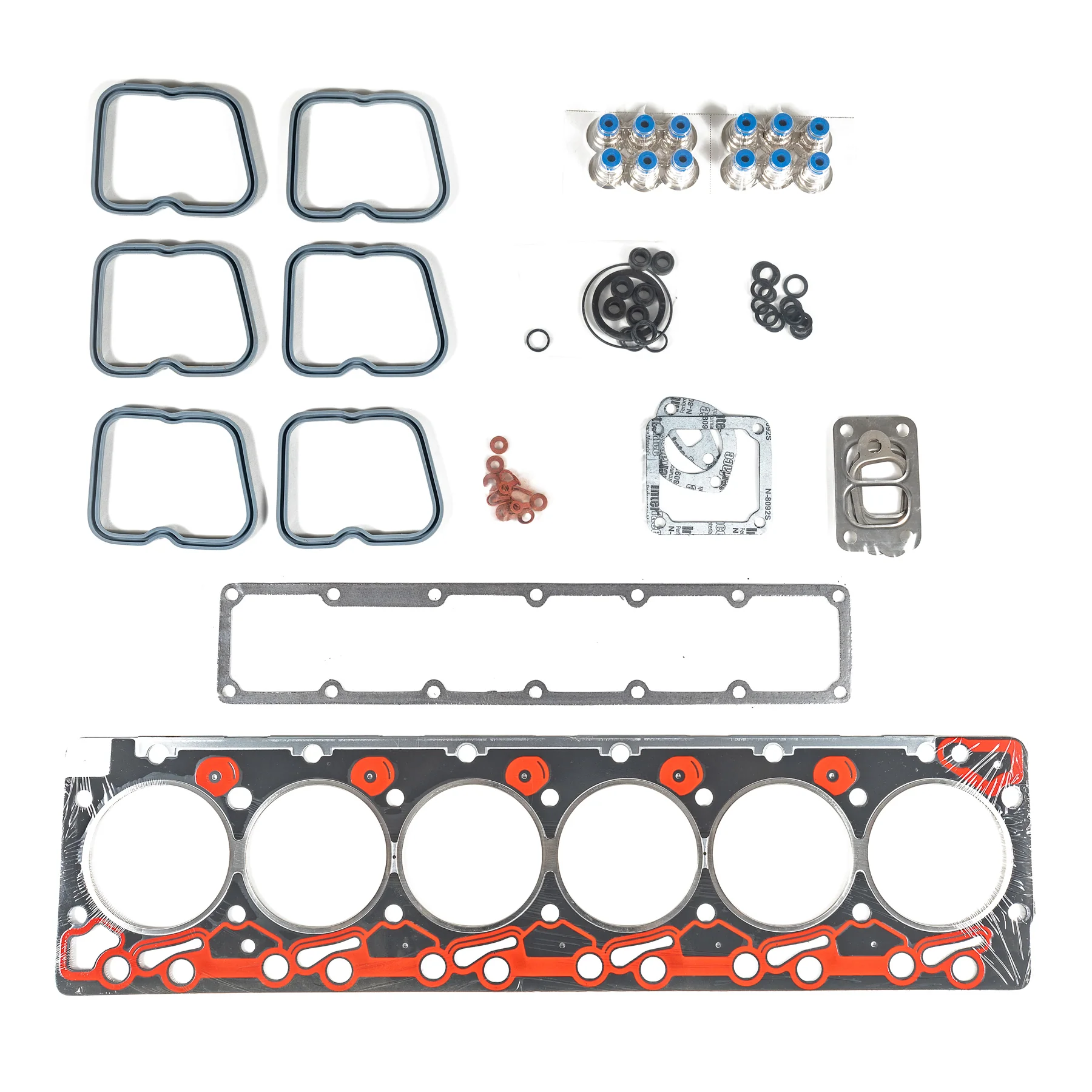 “Solid Seal” kit – Upper gasket kit w/ standard thickness head gasket and a set of 220ksi head studs. CA Excl.