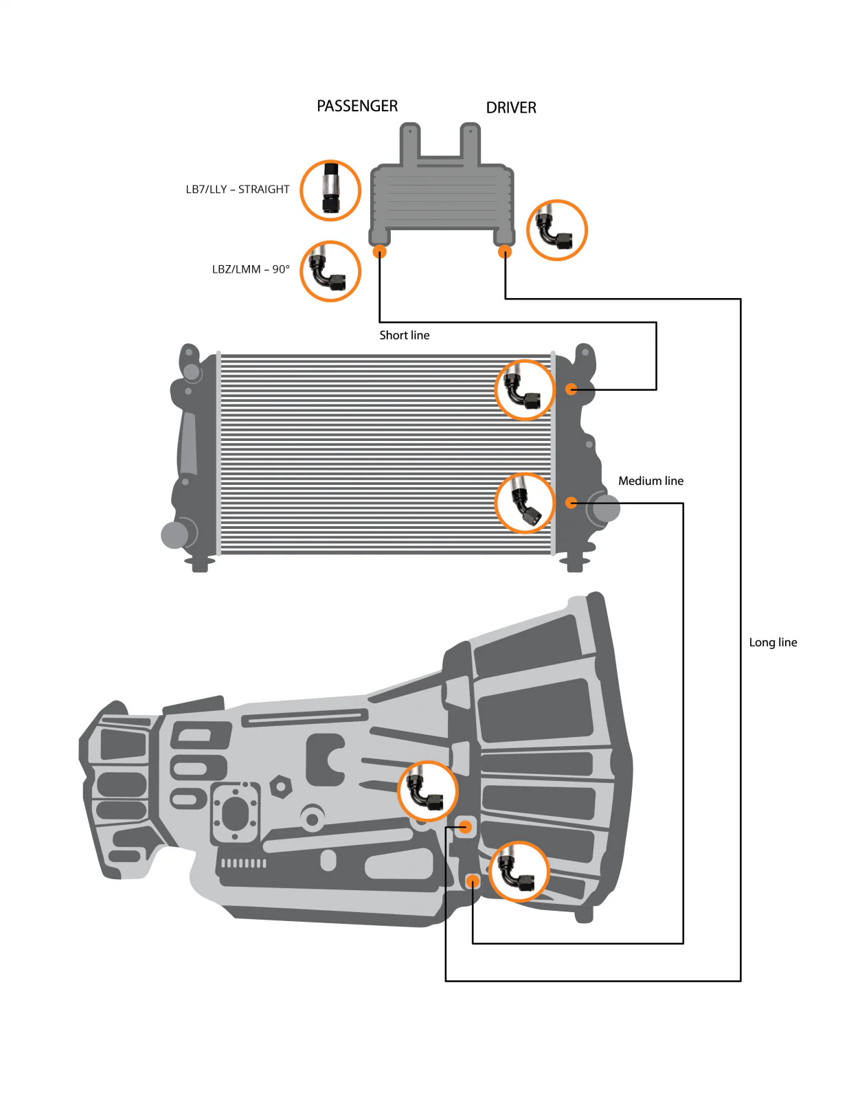 Allison Transmission Cooler Lines For 2006-2010 LBZ-LMM Fleece Performance - Image 3