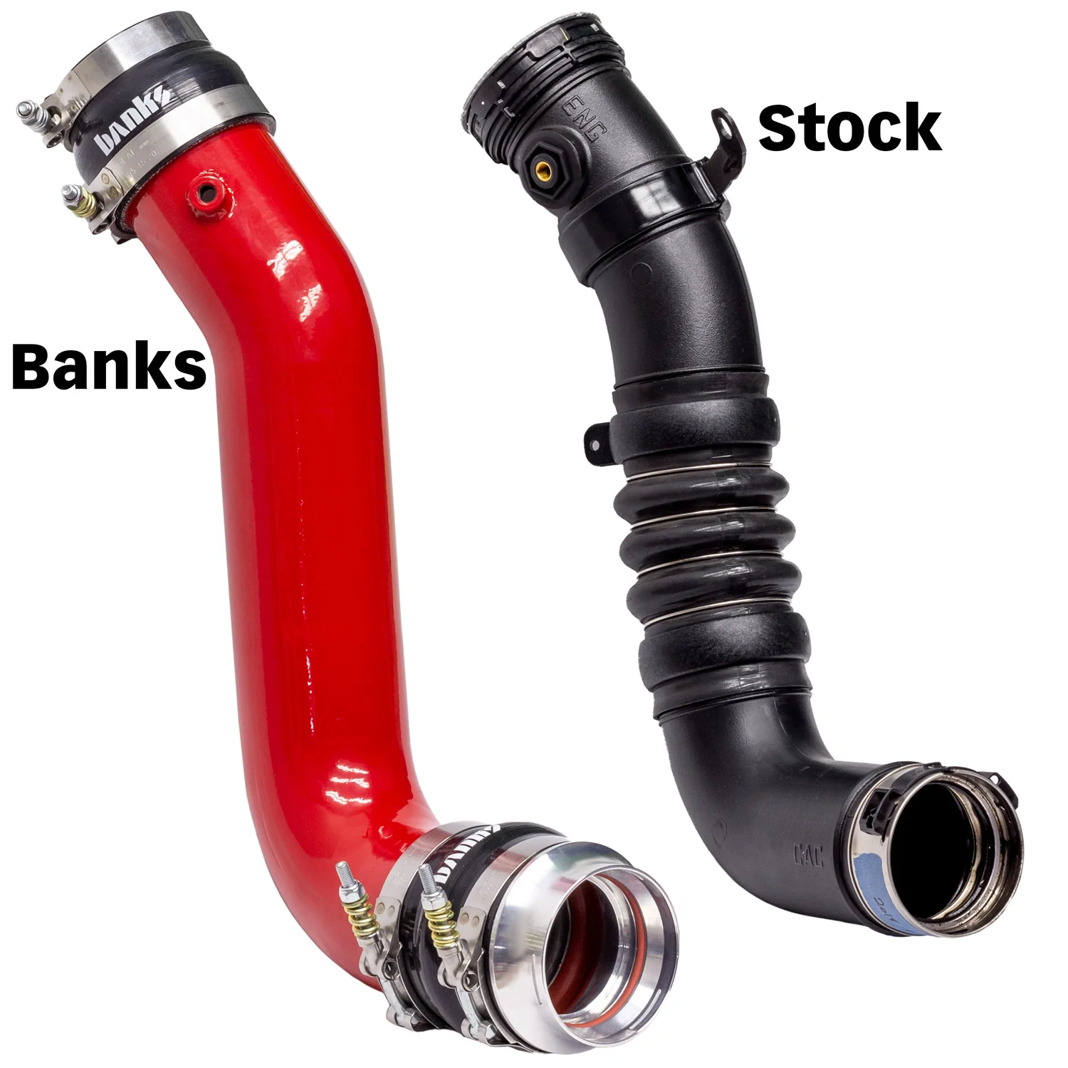 Boost Tube Upgrade Kit Red Powder Coated (Set) for 17-19 Chevy/GMC 2500/3500 6.6L Duramax L5P Banks Power 25999 - Image 4