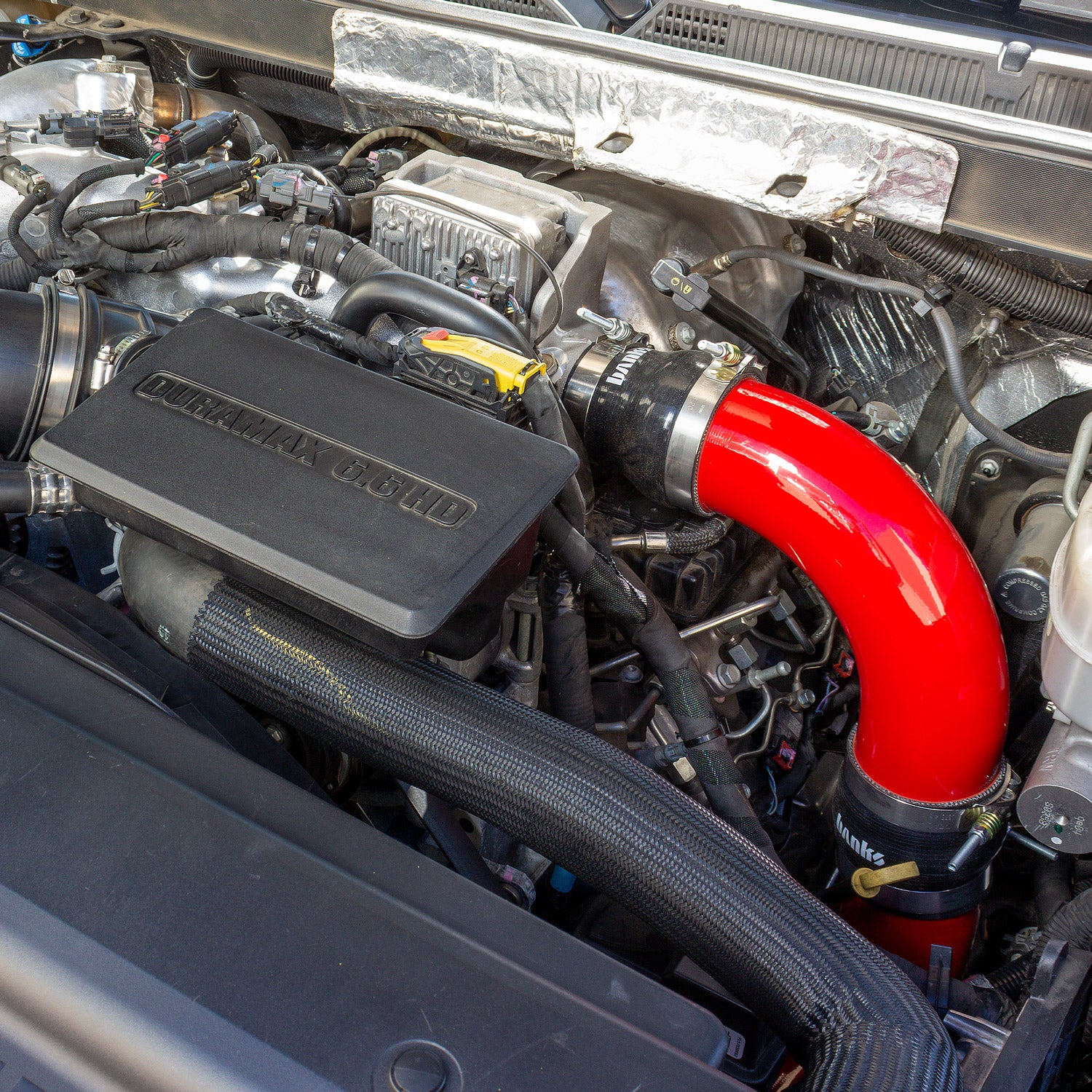 Boost Tube Upgrade Kit Red Powder Coated (Set) for 17-19 Chevy/GMC 2500/3500 6.6L Duramax L5P Banks Power 25999 - Image 6