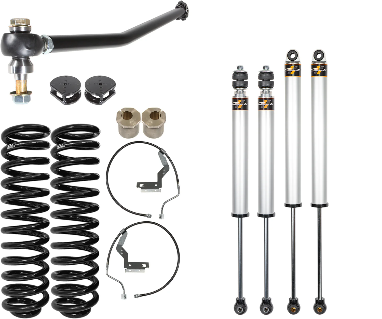 Carli Commuter Leveling Suspension, 2.5/3.5” Lift, 2017-22 Ford F250/F350. PAP CS-FLVL-COM-CS-17-PAP