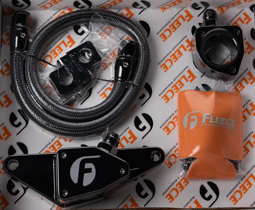 Cummins Coolant Bypass Kit 03-07 Manual Transmission w/ Stainless Steel Braided Line Fleece Performance - Image 2