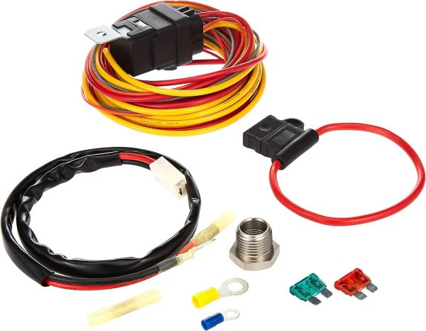 Fan Harness Kit With 165/185 Degree Thermostat, 40 amp relay, with 3/8'' Bung