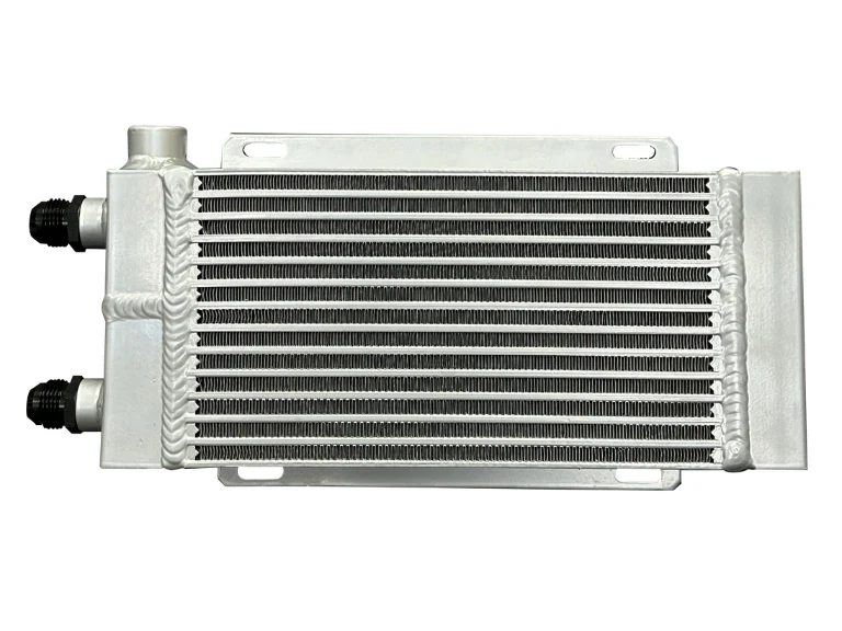 Fluidyne Bar Plate 416/417 Series Oil Coolers, 15 Inches x 6.375 Inches x 3 Inches - 30417 Series Oil Cooler 15 Inches x 6-3/8 Inches x 2.75 Inches With 12AN fittings Dual Pass