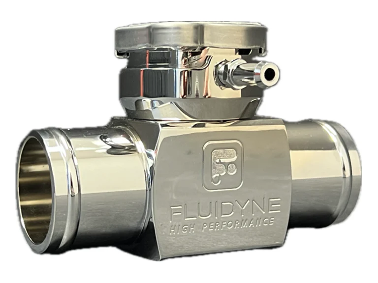 Fluidyne Billet Chrome Plated Remote Radiator Filler Neck - 1.75” Billet Chrome Polished Remote Filler Neck