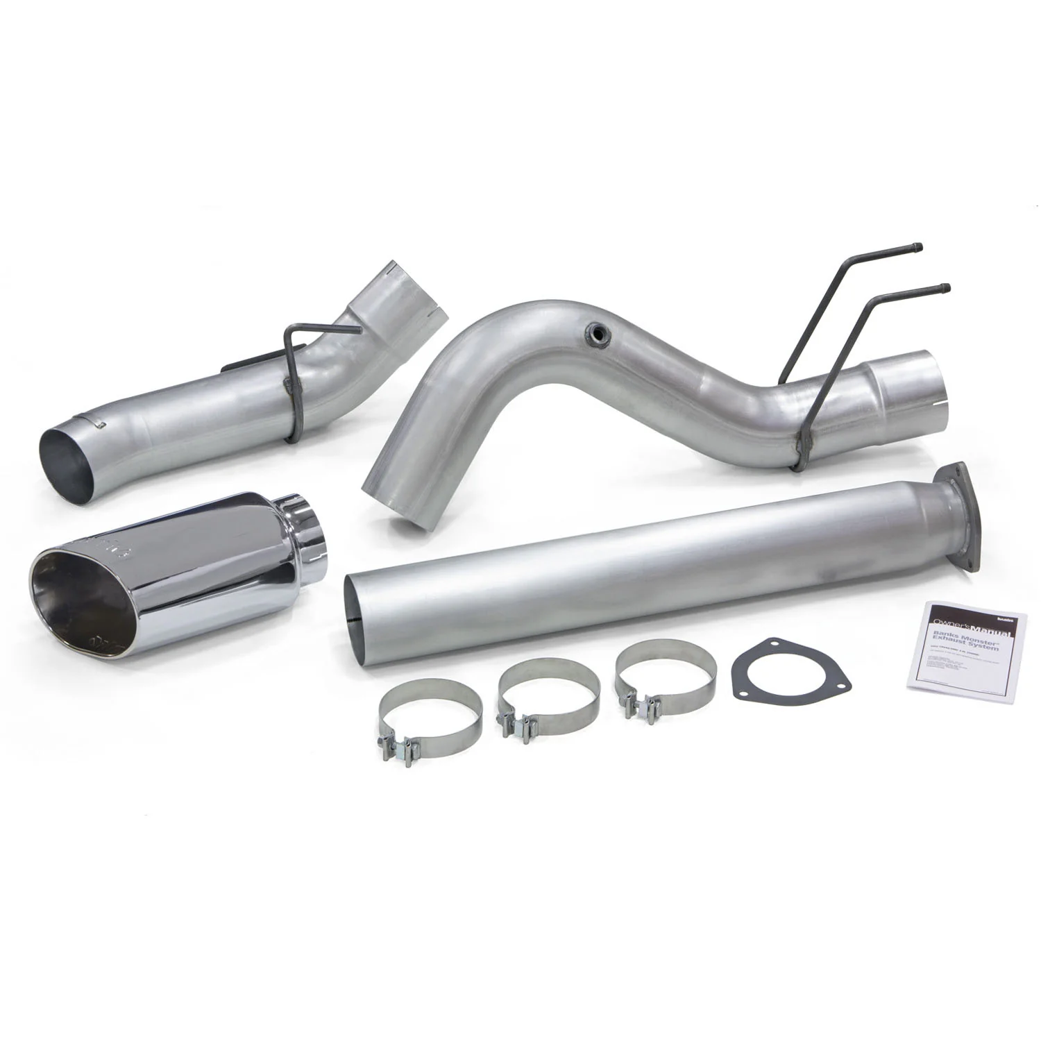 Monster Exhaust System 5-inch Single Exit Chrome Tip 17-25 Ford F250/F350/F450 6.7L Banks Power 49795 - Image 7