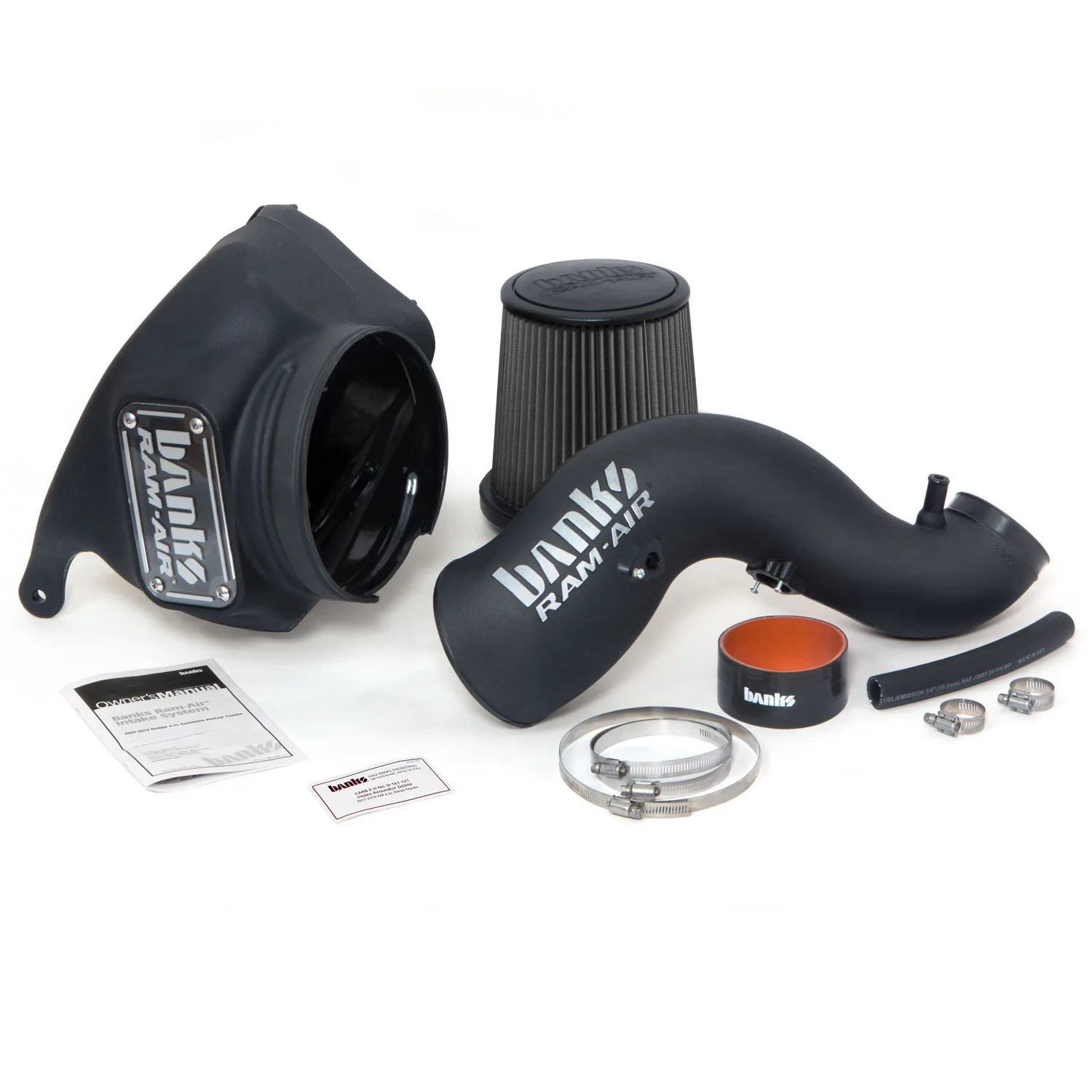 Ram-Air Cold-Air Intake System Dry Filter 2013-2018 6.7L Cummins Diesel Banks Power 42255-D - Image 5