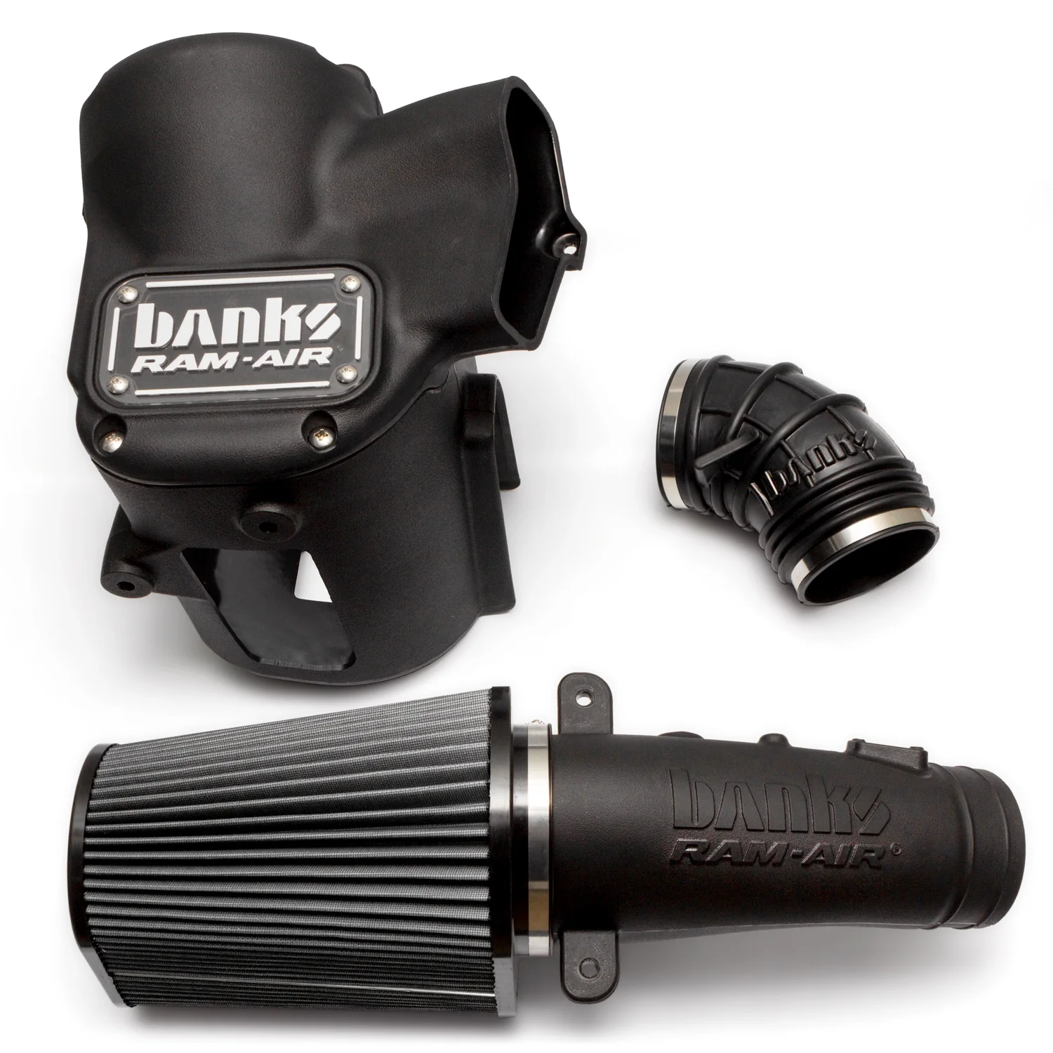 Ram-Air Cold-Air Intake System Dry Filter for 20-22 Ford F250/F350/F450 6.7L Power Stroke Banks Power 41849-D - Image 3