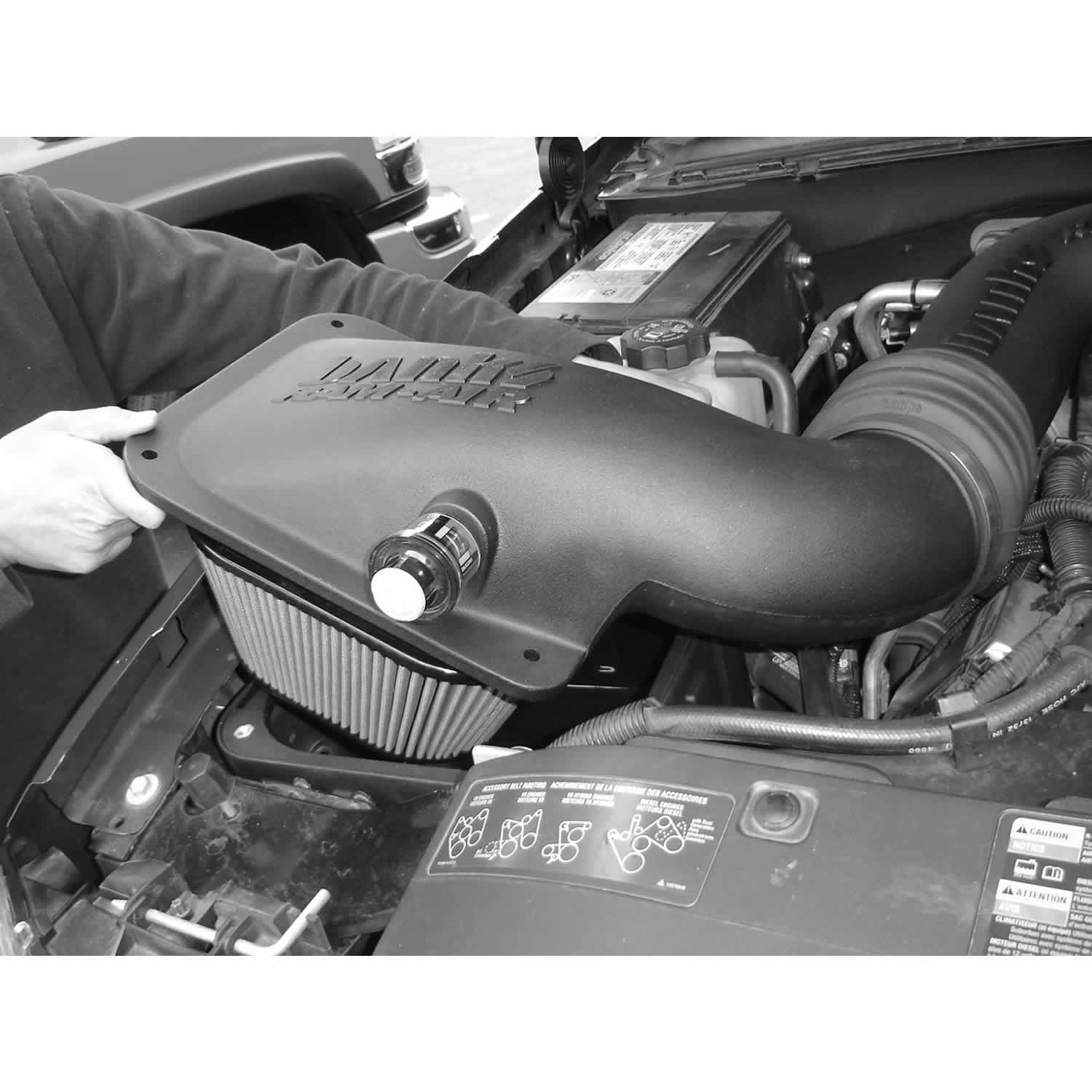 Ram-Air Cold-Air Intake System Oiled Filter 04.5-05 Chevy/GMC 6.6L LLY Banks Power 42135 - Image 3
