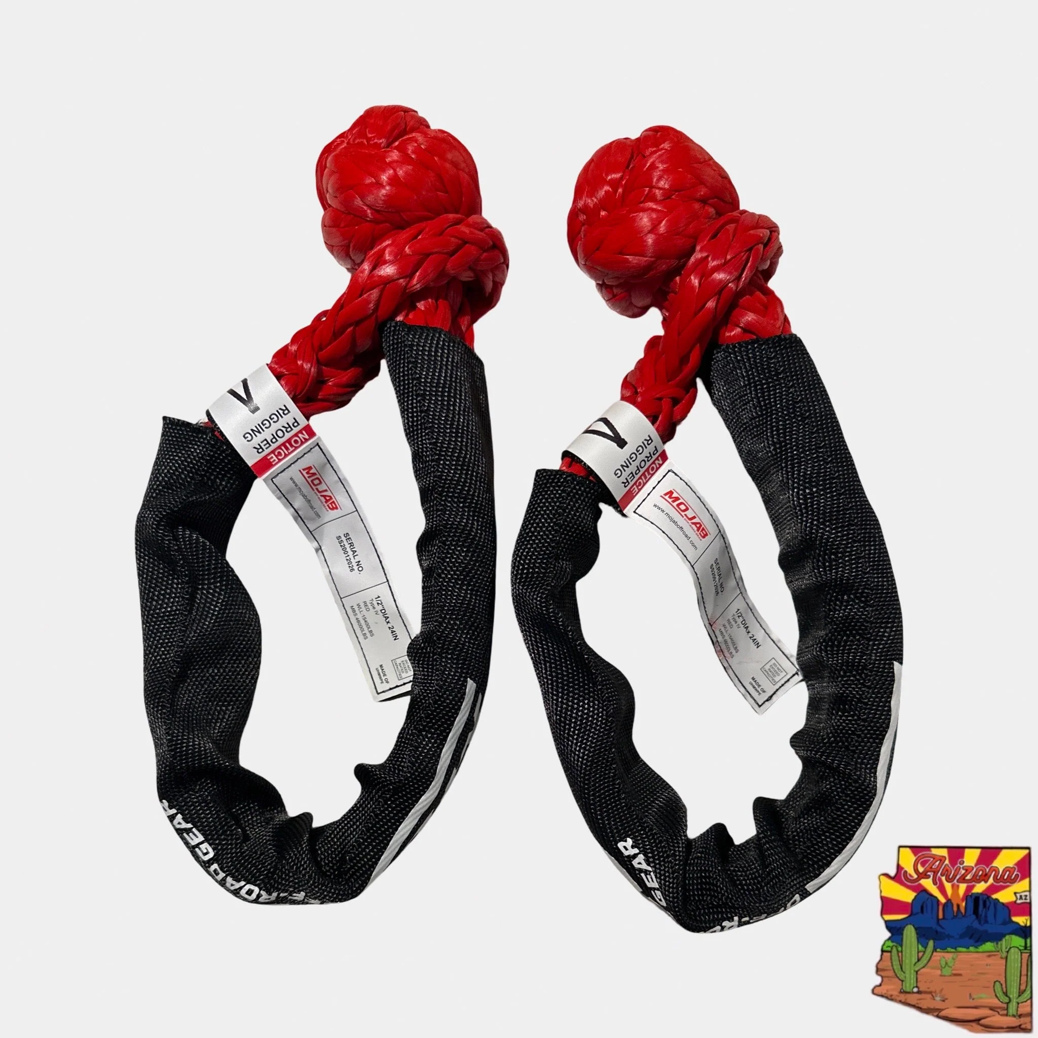 Soft Shackle 1/2'' x 22'' with sleeve and bag (Set of 2 Shackles) (Lifetime Warranty)