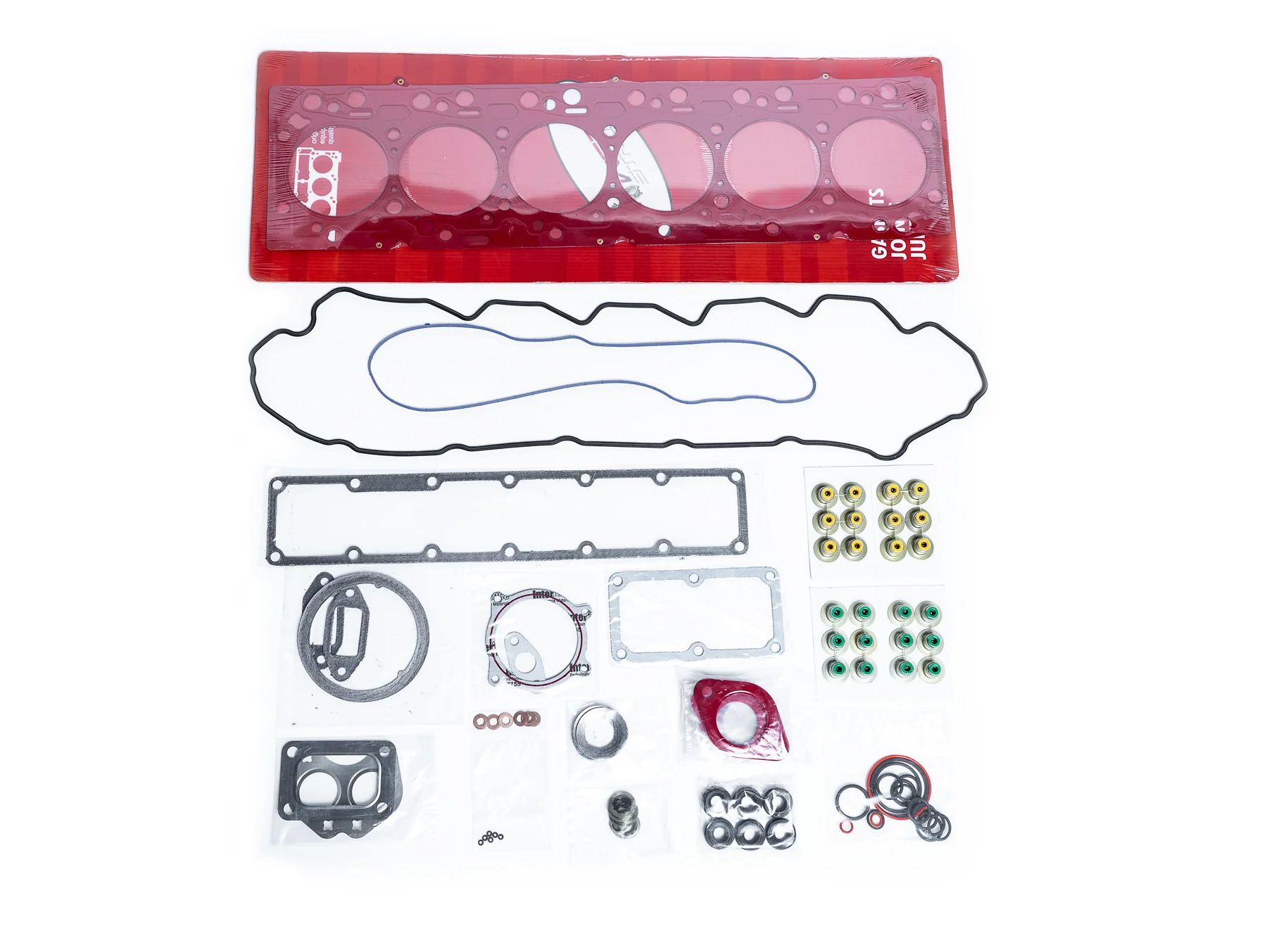 "Solid Seal" kit - Upper gasket kit w/ standard thickness head gasket and a set of 220ksi head studs (07.5-18 Cummins). CA Excl.