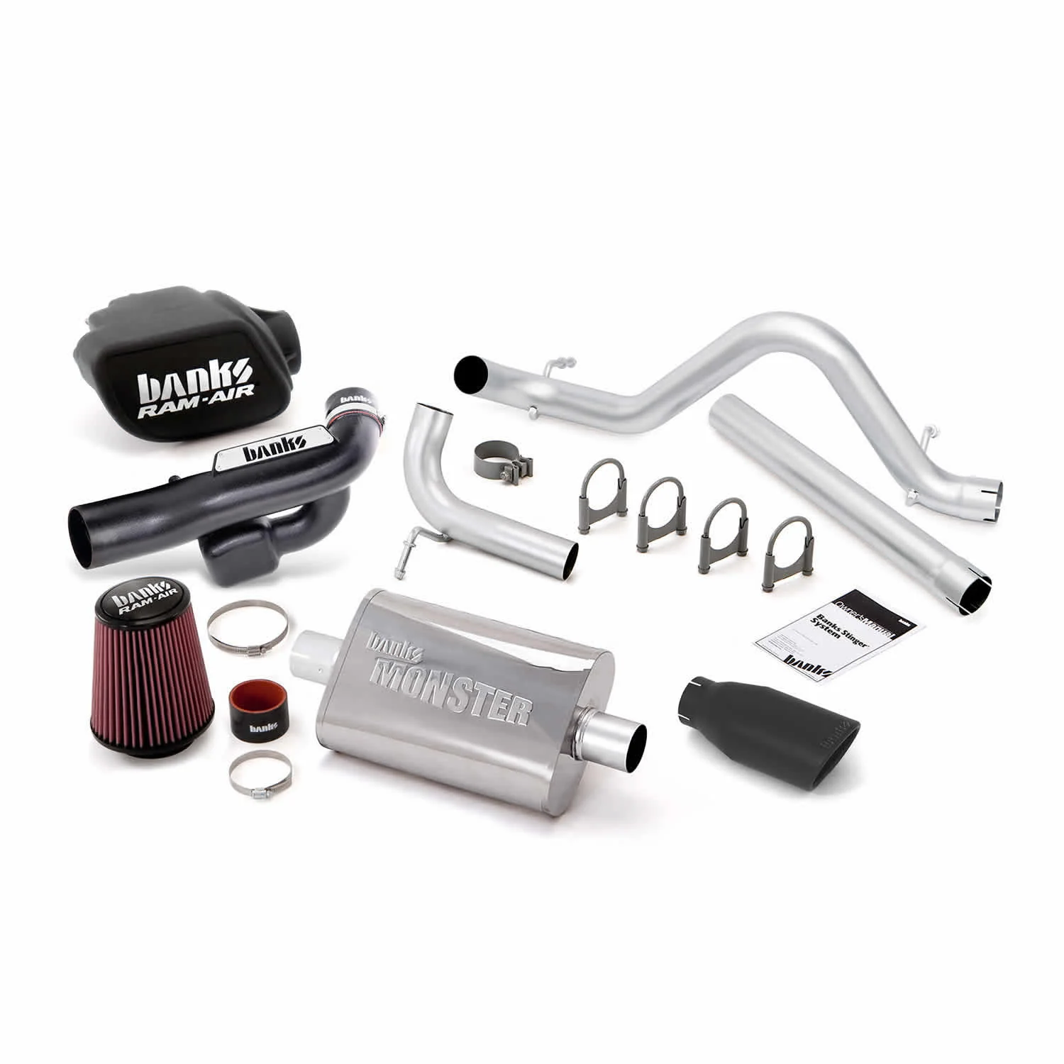 Stinger Bundle Power System No AutoMind W/Single Exit Exhaust Black Tip 12-18 Jeep 3.6L Wrangler JK All 4 Door Banks Power 51345-B
