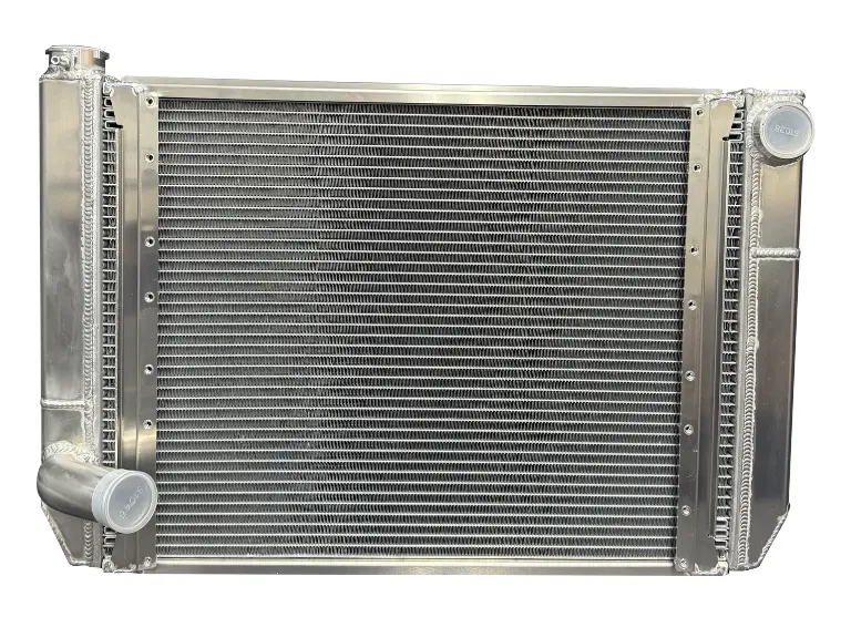 Super Late Model Dual Pass 3Row Aluminum Radiator, Ford, with filler neck, Triple Pass, -20 ORB female upper, new design
